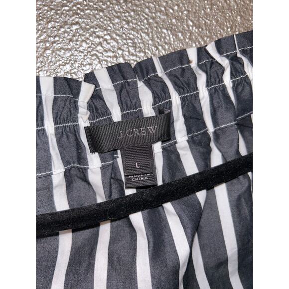 J Crew Preppy Academia Stripe  Off the Shoulder Bow Tie Long Sleeve Top - Picture 5 of 11